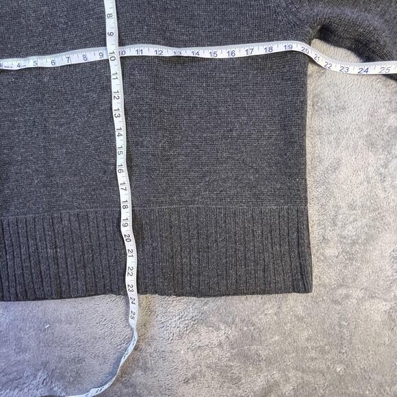 J.Crew Sweater Womens XL Gray Shawl Collar Merino Wool Button Ribbed Cardigan - Picture 6 of 8